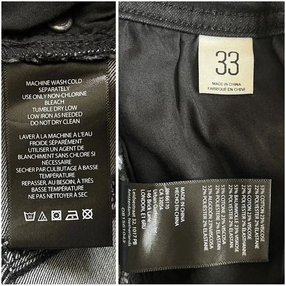 BDG Urban Outfitters Y2K Belted Flare Low Rise Jean Dark Wash Size 33 Black Slim - Picture 9 of 16